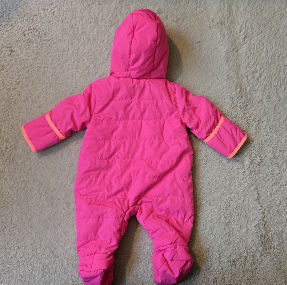 Cat & Jack Pink Hooded Kids One Piece - Picture 3 of 3